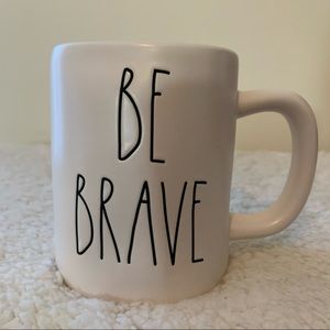 BNWT Rae Dunn White BE BRAVE Mug